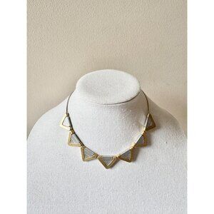 MADEWELL Brass Silver Triangle Cluster Princess Necklace